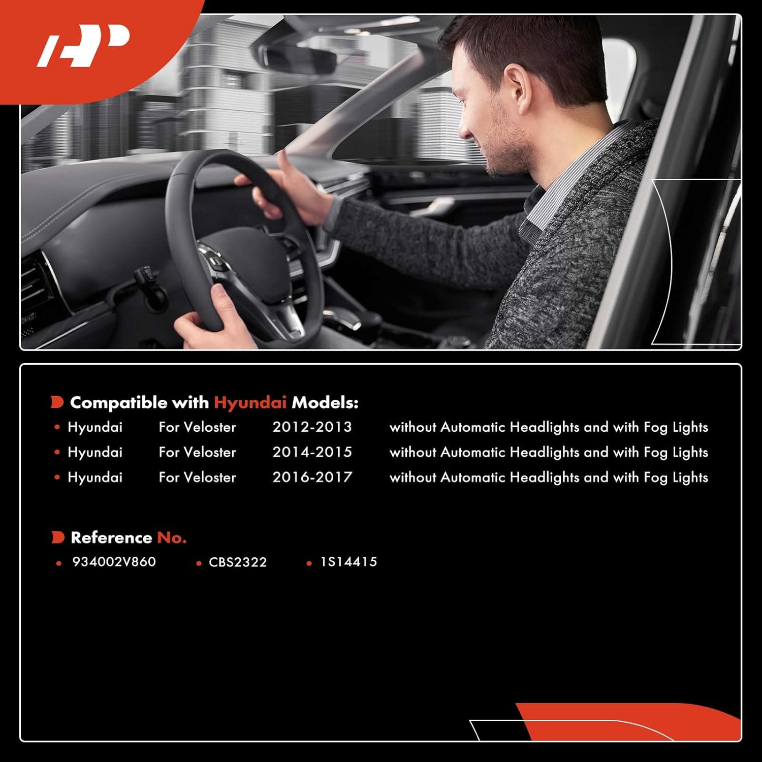 A-Premium Turn Signal Switch, Windshield Wiper, Headlight Dimmer, Parking/Fog Light Multifunction Combination Switch Compatible with Hyundai Veloster 2012-2017