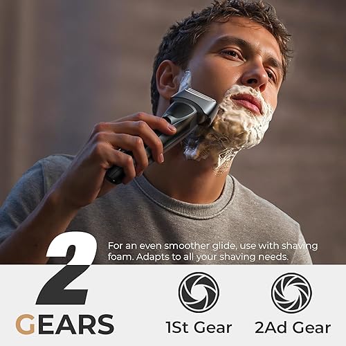 Miniatura 3 de Afeitadoras eléctricas de papel de aluminio para hombres: maquinilla de afeitar eléctrica portátil para la cara, afeitadora recargable impermeable
