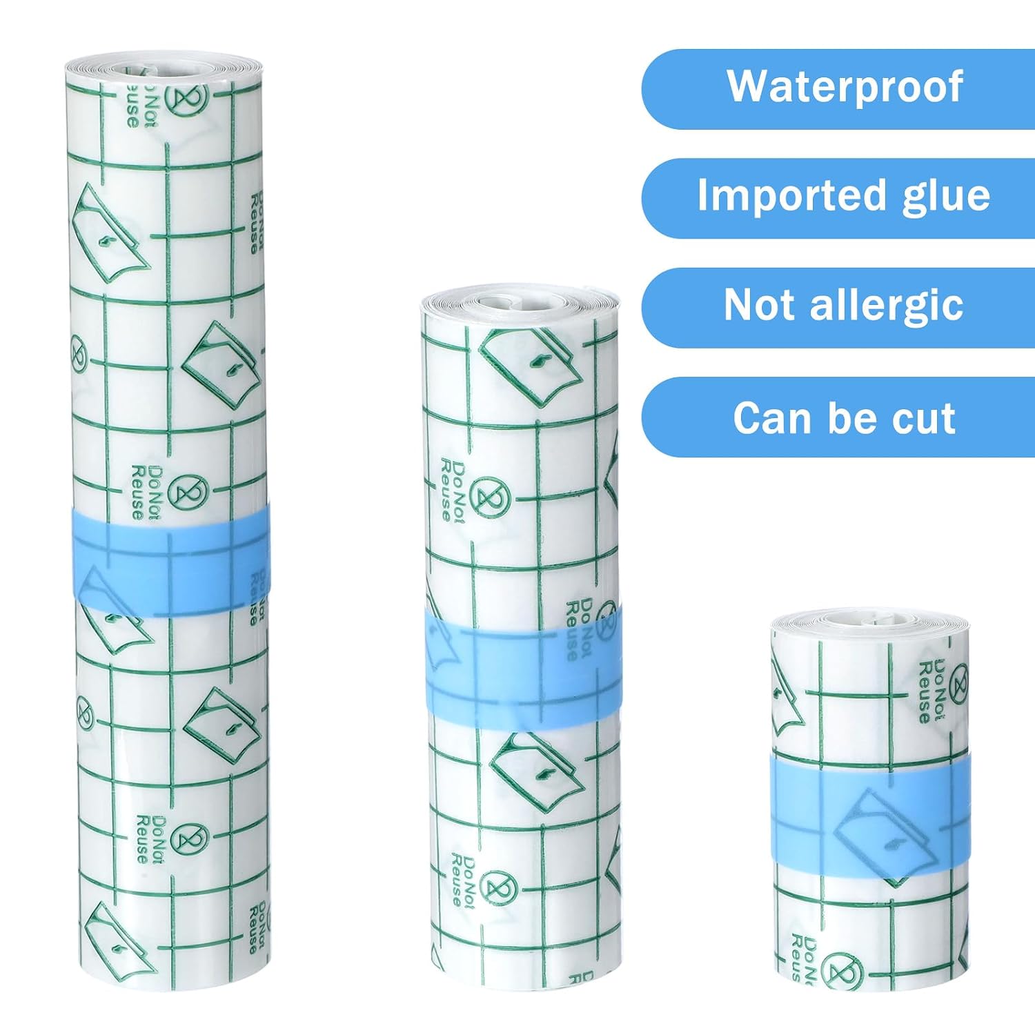 24 Rolls Tattoo Aftercare Bandage Waterproof Tattoo Film Second Skin Cover Clear Adhesive Cover Up Tape Healing Wrap Tattoos Supplies for Swimming Shower Wound Initial
