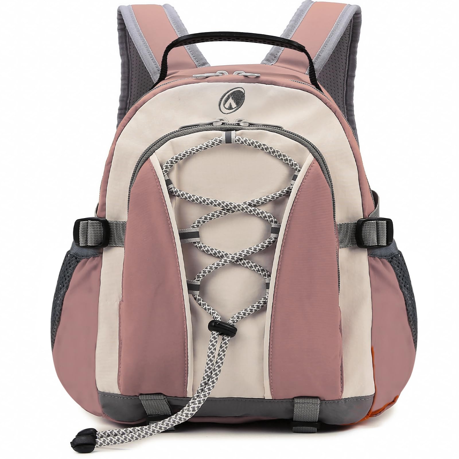 Outplea 10L Small Waterproof Hiking Backpack with Chest Strap for Women, Mini Kids Bookbag with Padded Straps for Girls, Pink