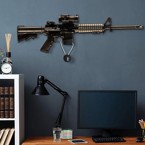 Miniatura 7 de Soporte de pared para AR-15, soporte de pared y expositor de ABS sólido, expositor de rifles, estante de pared para caja fuerte de armas