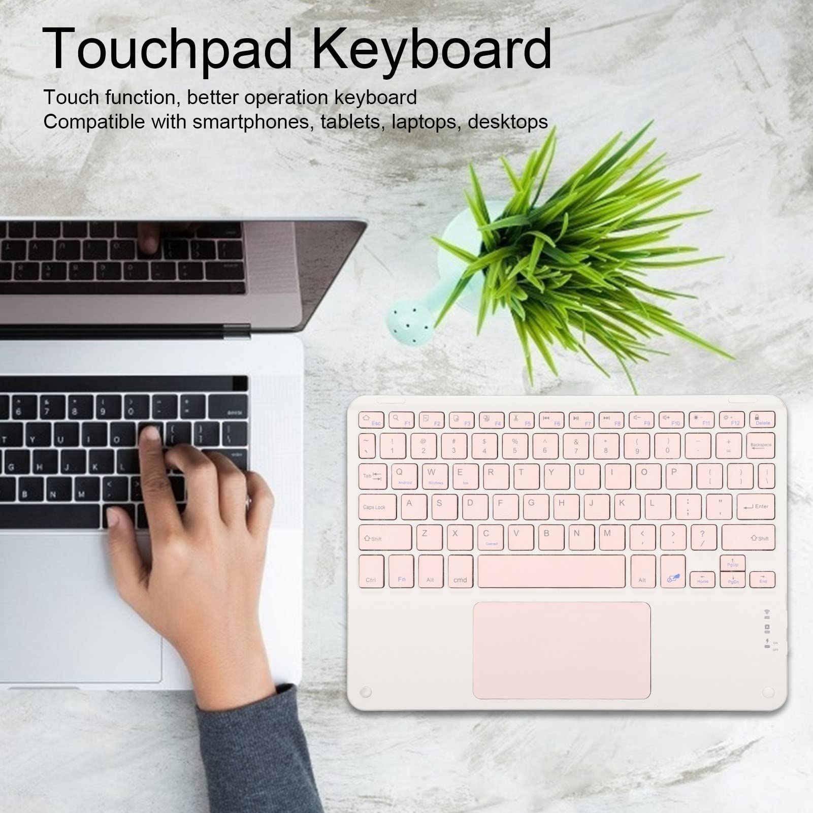 Amazon.co.jp: Acogedor タッチパッド付きワイヤレスキーボード