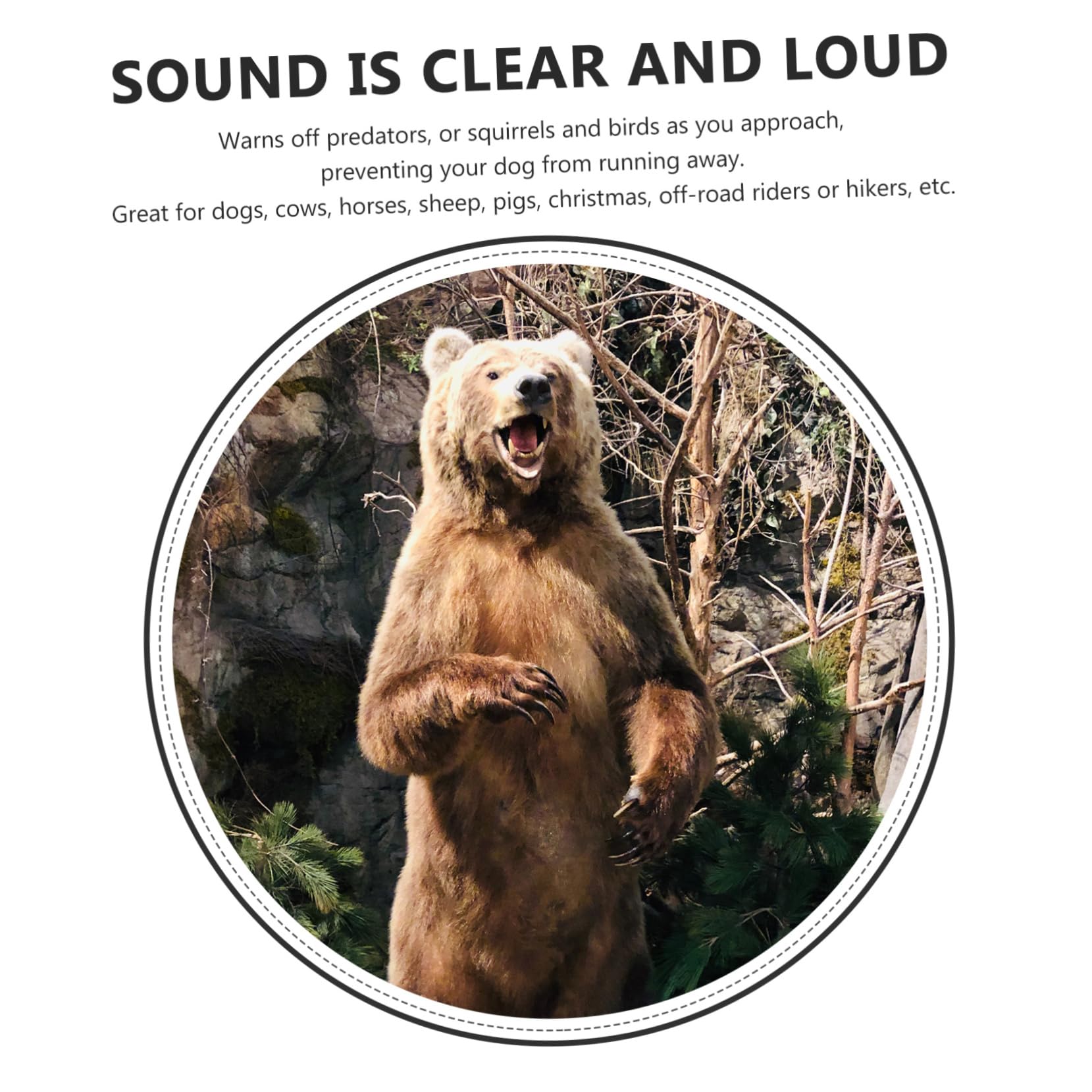 FUNOMOCYA 5pcs Pet Safety Gear Cow Bells for Pets Bear Bell Collar Noise Maker Easy to Use Construction