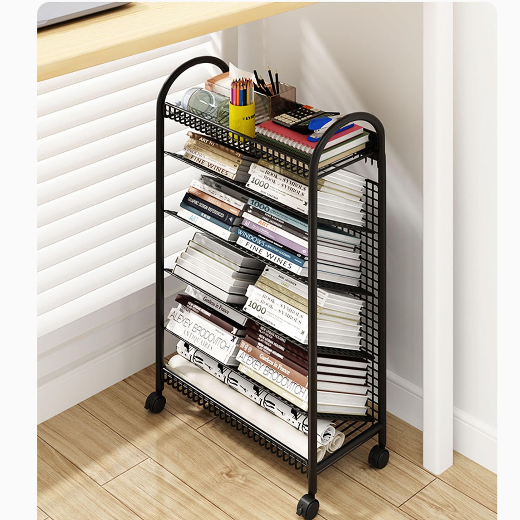 Étagère murale multifonctionnelle moderne du sol au plafond pour le bureau, la m