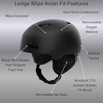 Giro Ledge MIPS Asian Fit Ski Helmet - Snowboard Helmet for Men, Women & Youth
