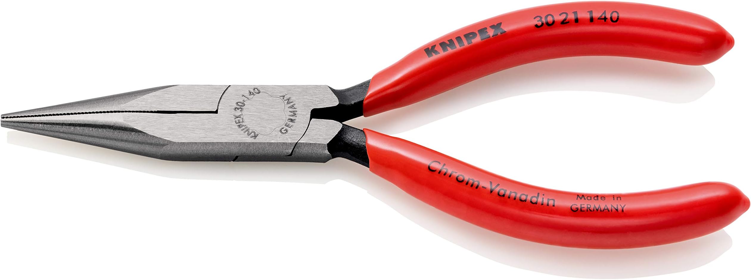 Knipex 30 21 140 Long Nose Plier, 42 mm Jaw Length x 2.5 mm Tips Width