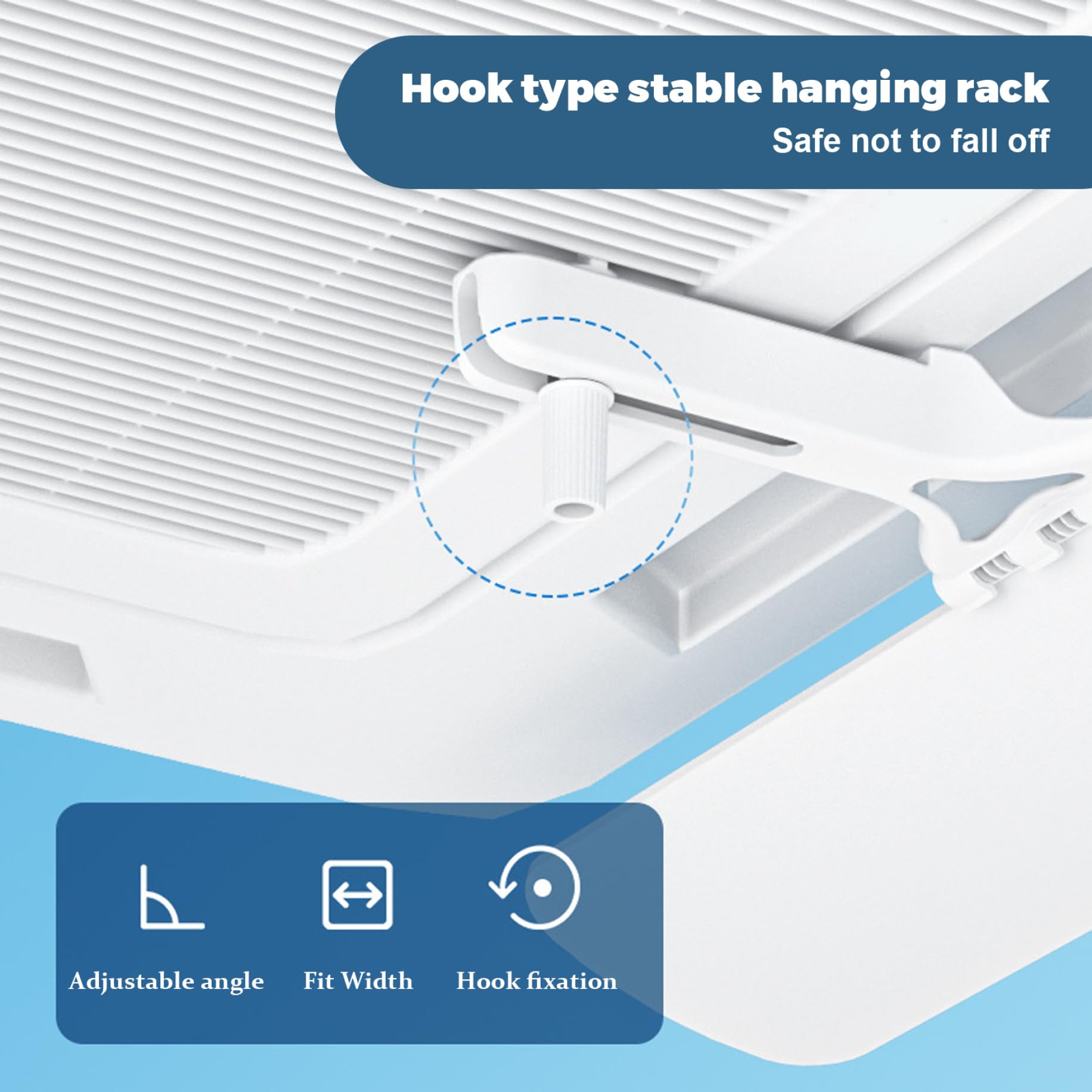Deflector de ventilación de Aire de 4 Piezas, Deflector de ventilación de CA ABS Ajustable con Gancho, anticondensación y anticaída para el hogar, la Oficina y la Tienda