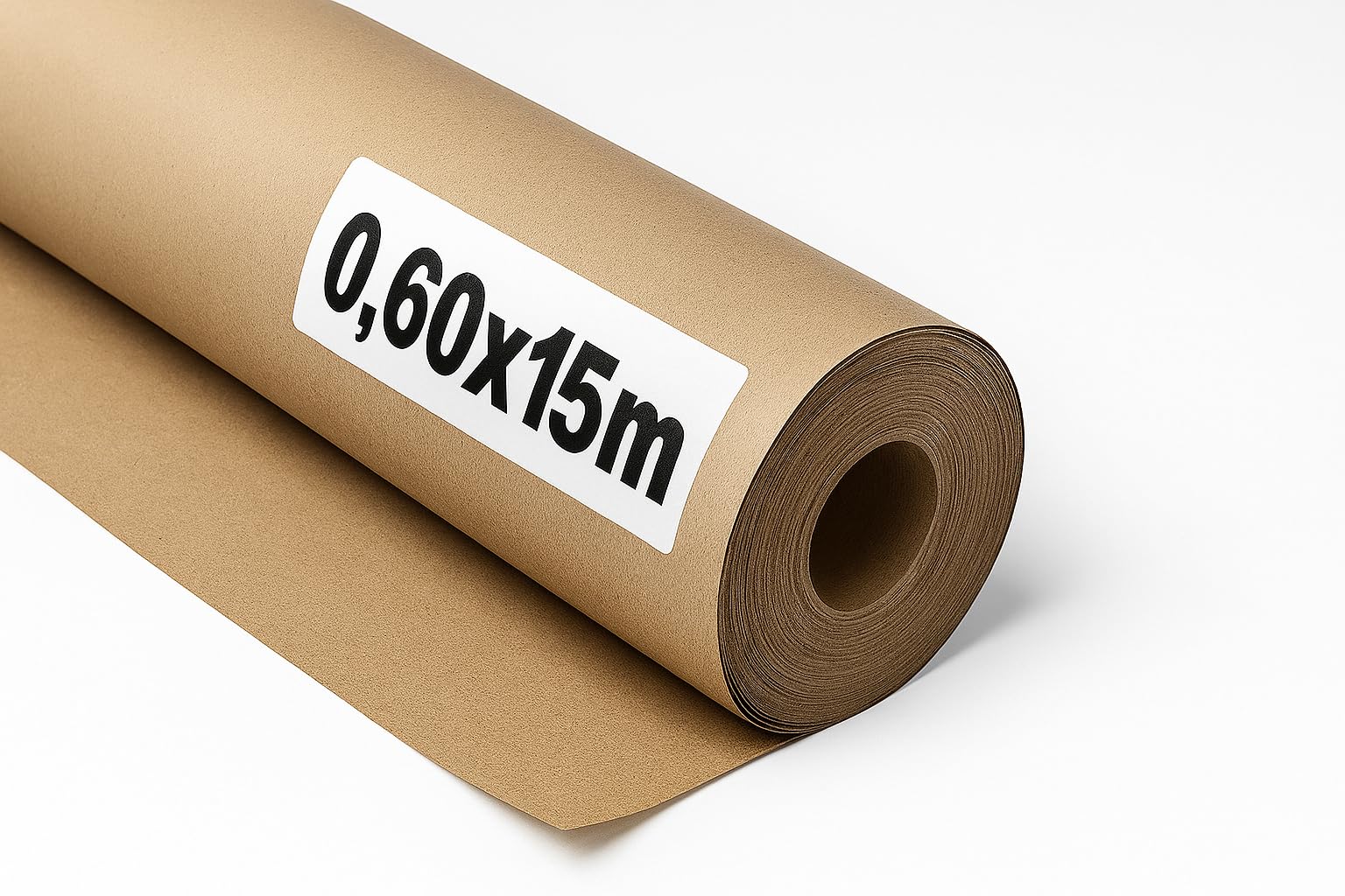 OFITURIA Naturbraunes Kraftpapier 70 g/m² – Rolle 0,60×15 m – Pack mit 6 Rollen – Recyclingpapier für Verpackungen, Basteln und Dekoration – Reißfest – Geeignet für Acryl- und Ölfarben