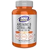 NOW Sports Nutrition, Arginine & Citrulline 500 mg/ 250 mg, Amino Acids, 120 Veg Capsules