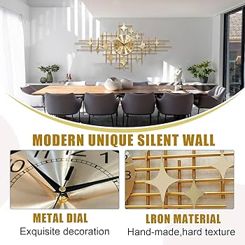 三居六社　特大和モダン壁掛け時計　ゴールド 三居六社 特大和モダン壁掛け時計 ゴールド