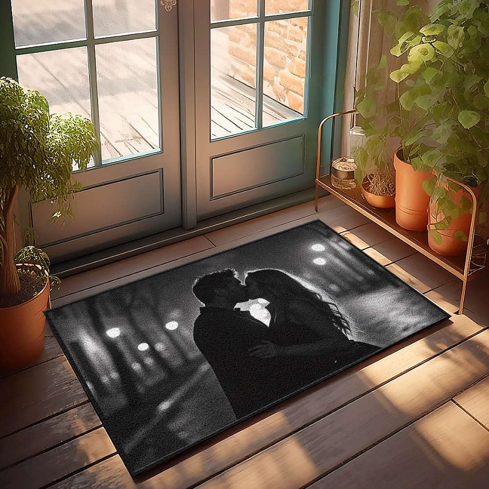 Tapis d'entrée romantique 65 x 90 cm pour paillasson intérieur d'automne