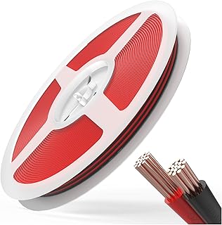 18 Gauge Wire, 10M/32.8ft 18AWG 2 Conductor Wire Cord JACKYLED 2 Wire Electrical Cord 18 Gauge Flexible Cable for LED Strips Electrical Wire 12V/24V DC Cable, 18/2 Wire Black and Red