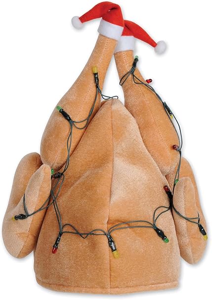 Plush Light-Up Christmas Turkey Hat 