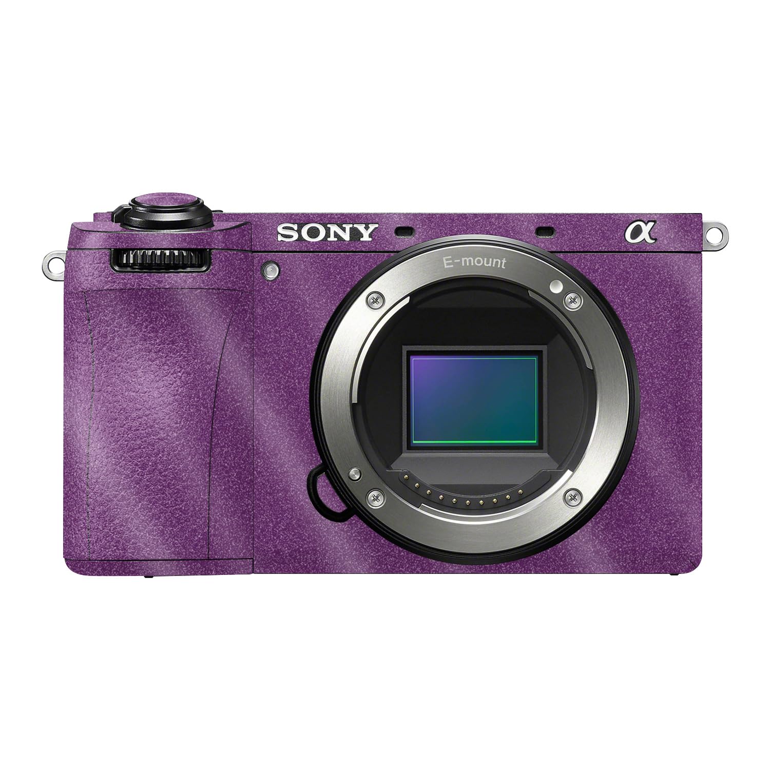 Glossy Glitter Camera Skin Compatible with Sony A6700 Mirrorless Camera (2023) - Solid Purple - Premium 3M Vinyl Protective Wrap Decal Cover - Easy to Apply | Crafted in the USA by MightySkins
