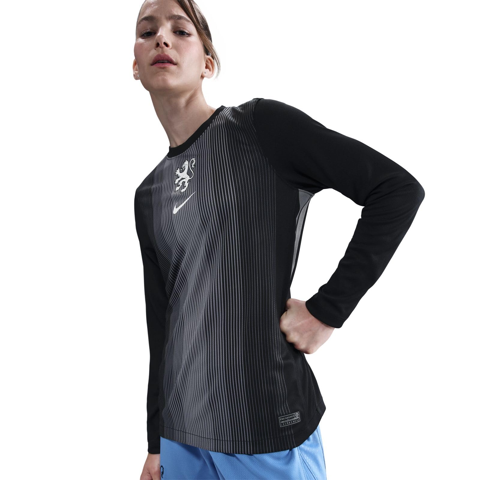 Nike Niederlande 2025/26 Stadium Goalkeeper Nike Replika-Longsleeve-fußballtrikot mit Dri-Fit-technologie für Damen Maglia da Calcio a Maniche Lunghe Replica Donna