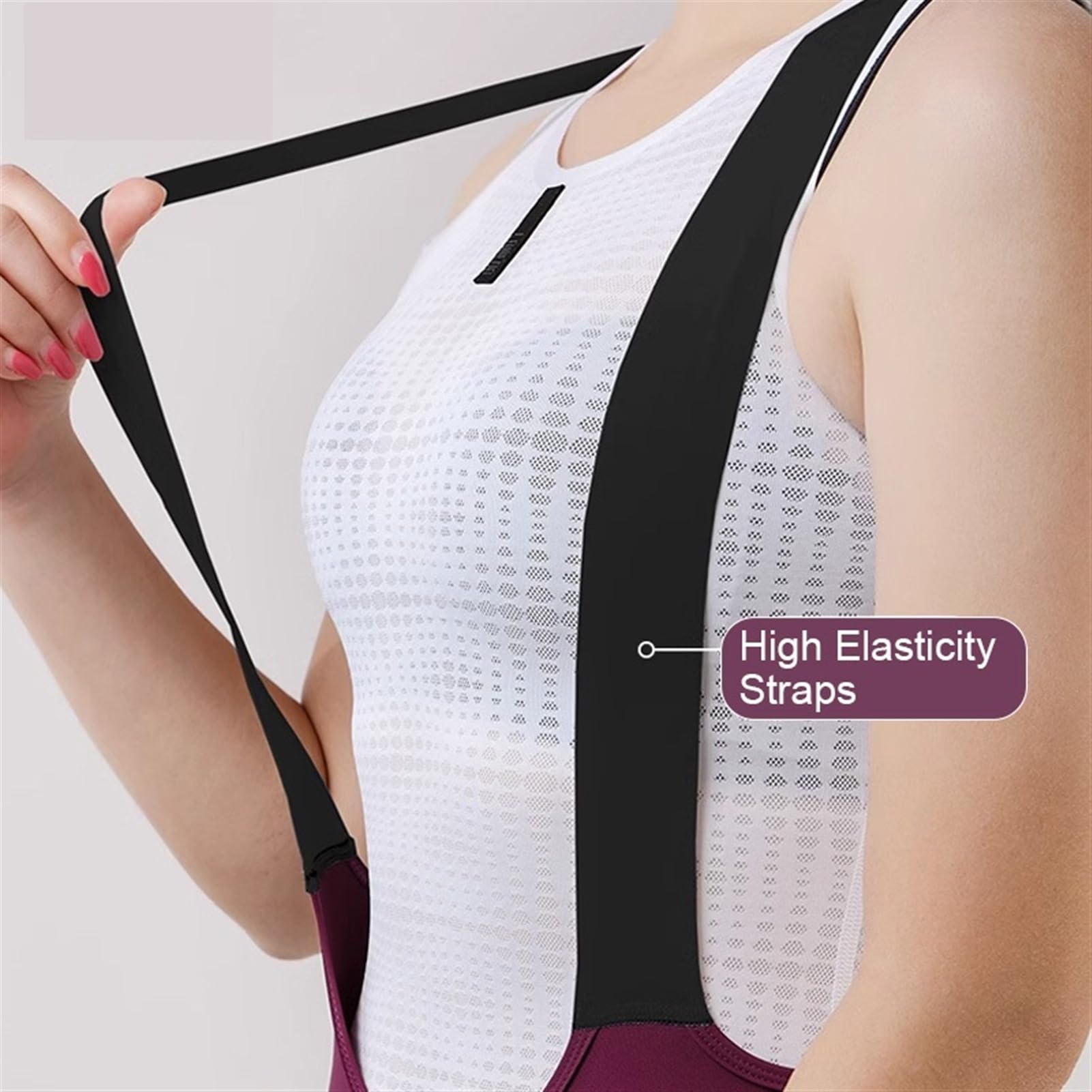 Culotte Ciclismo Hombre Pantalones cortos de ciclismo for mujer, pantalones cortos de bicicleta con tirantes for los hombros, pantalones cortos con tirantes for ciclismo, acolchados, transpirables, de