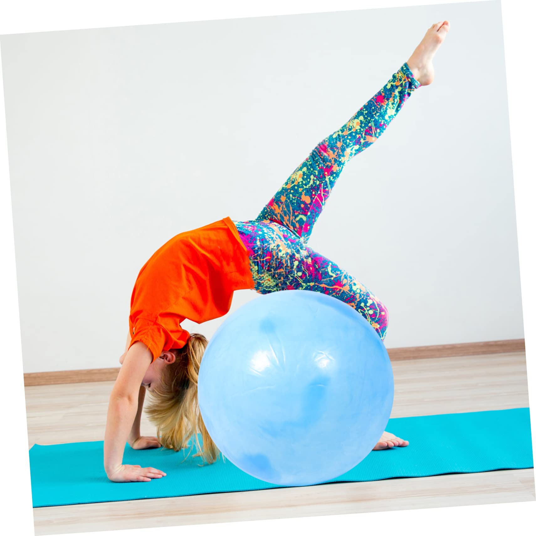 YARNOW Pelota de Ejercicio Marmolada de PVC 65cm, 2 Juegos | Inflable de Superficie Lisa, Apta para Yoga y Embarazo, Ligera, Diseño Duradero y Humanizado