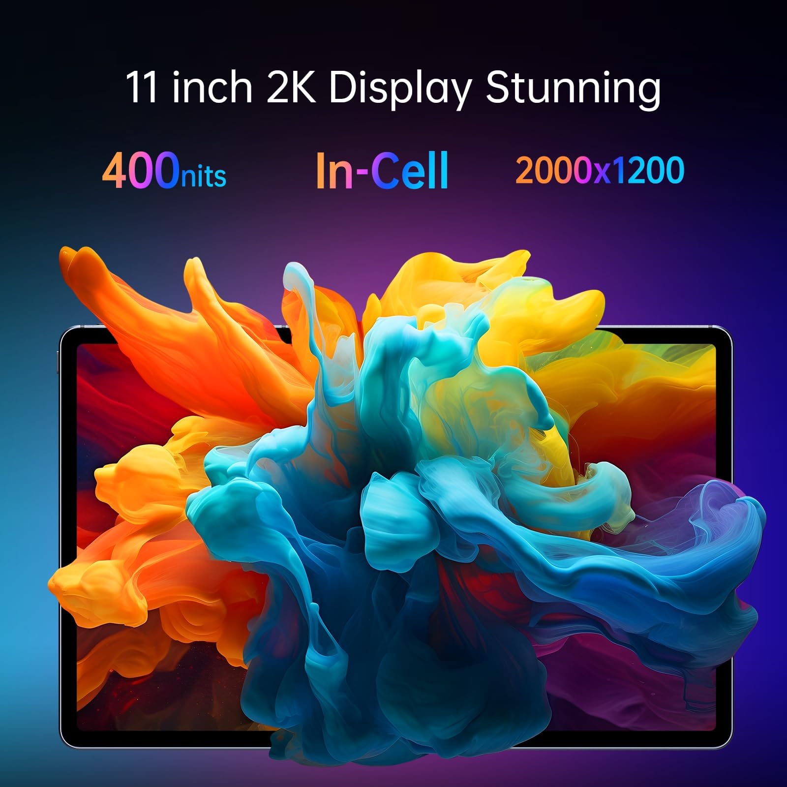 Tablet T4 con bolígrafo y funda Android 14 Tablet 11 pulgadas 2K IPS pantalla, MediaTek Helio G99, 12 GB de RAM + 128 GB de ROM, batería de 8100 mAh, cámara dual de 8 MP+13 MP, puede escribir 7