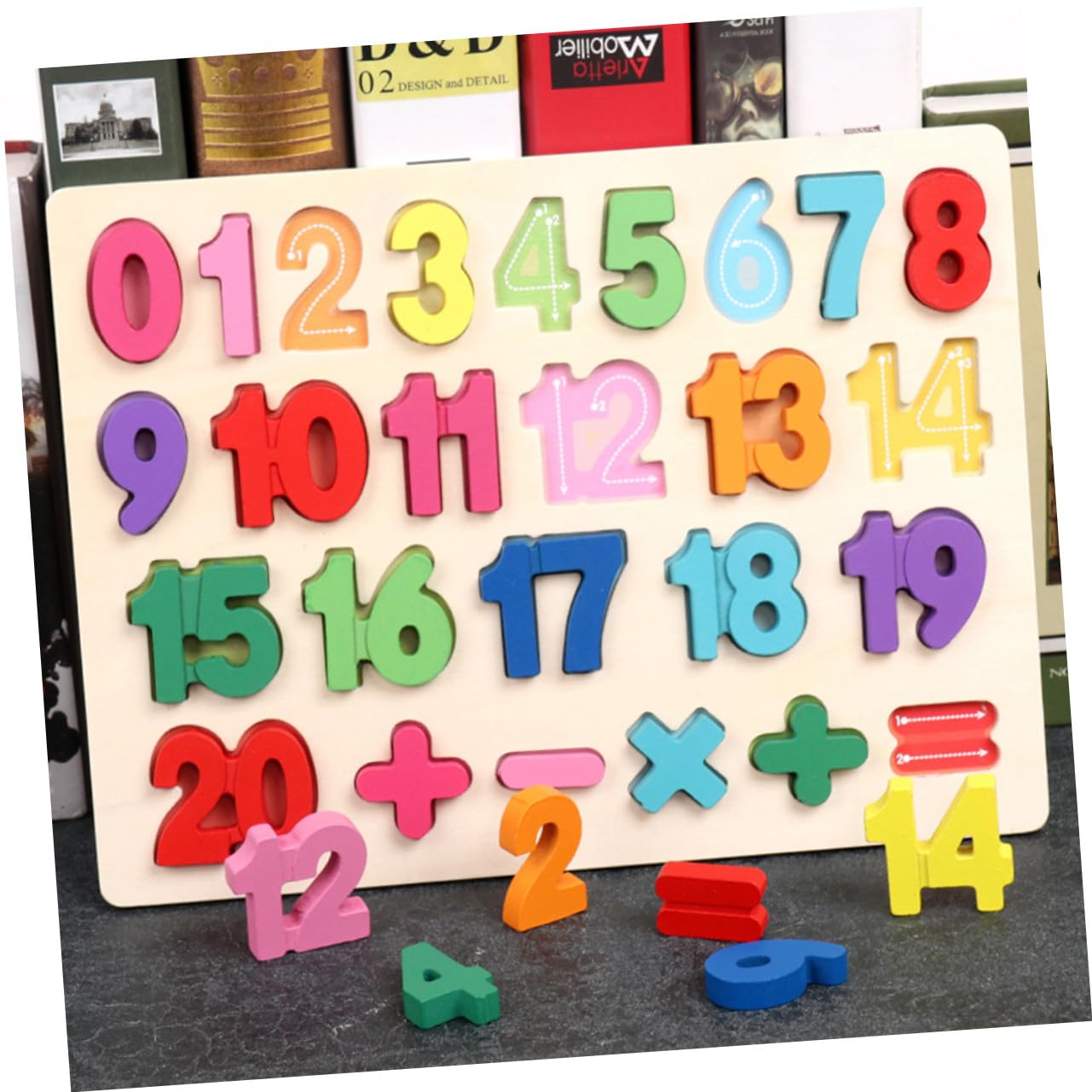 Puzzle Alfabetico e Numerico in Legno, Set 1 per Bambini | Gioco Educativo di Abbinamento, Bordi Arrotondati senza Bave, Sviluppo Cognitivo e Riconoscimento