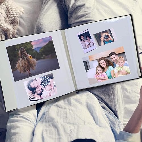 Miniatura 9 de AIOR Álbum de fotos autoadhesivo para álbumes de recortes, 20 páginas para AIOR de 11 x 10.6 pulgadas, álbum de recortes, con 3 tornillos de