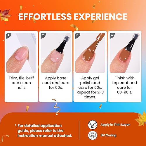 Miniatura 106 de Beetles - Juego de 6 esmaltes de uñas en gel color rojo borgoña, morado, lila, sangría para glamour de primavera, permanentes, para lámpara LED/UV