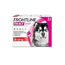 FRONTLINE Triact, 3 Pipette, Cane XL (40-60Kg), Antiparassitario per Cani e Cuccioli di Lunga Durata, Protegge il Cane da Pulci, Zecche, Zanzare, Pappataci e Leishmaniosi, Antipulci 3 Pipette