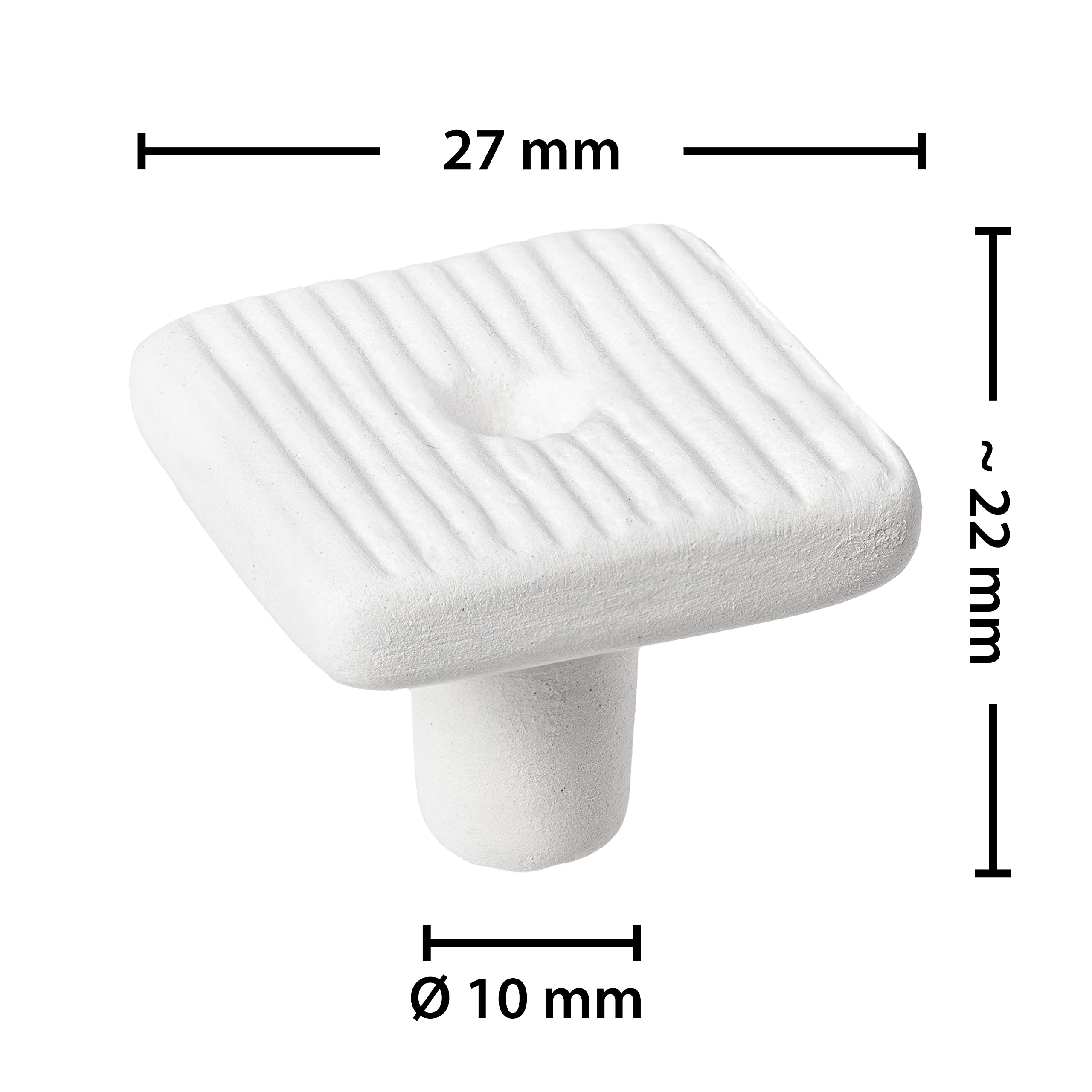 Arka myREEF-Plug | 27 mm | SQUARE | 12 pcs. | Ceramic stones for coral cuttings in any marine aquarium | Incl. slits for optimal holding | Easy to work with - Image 2
