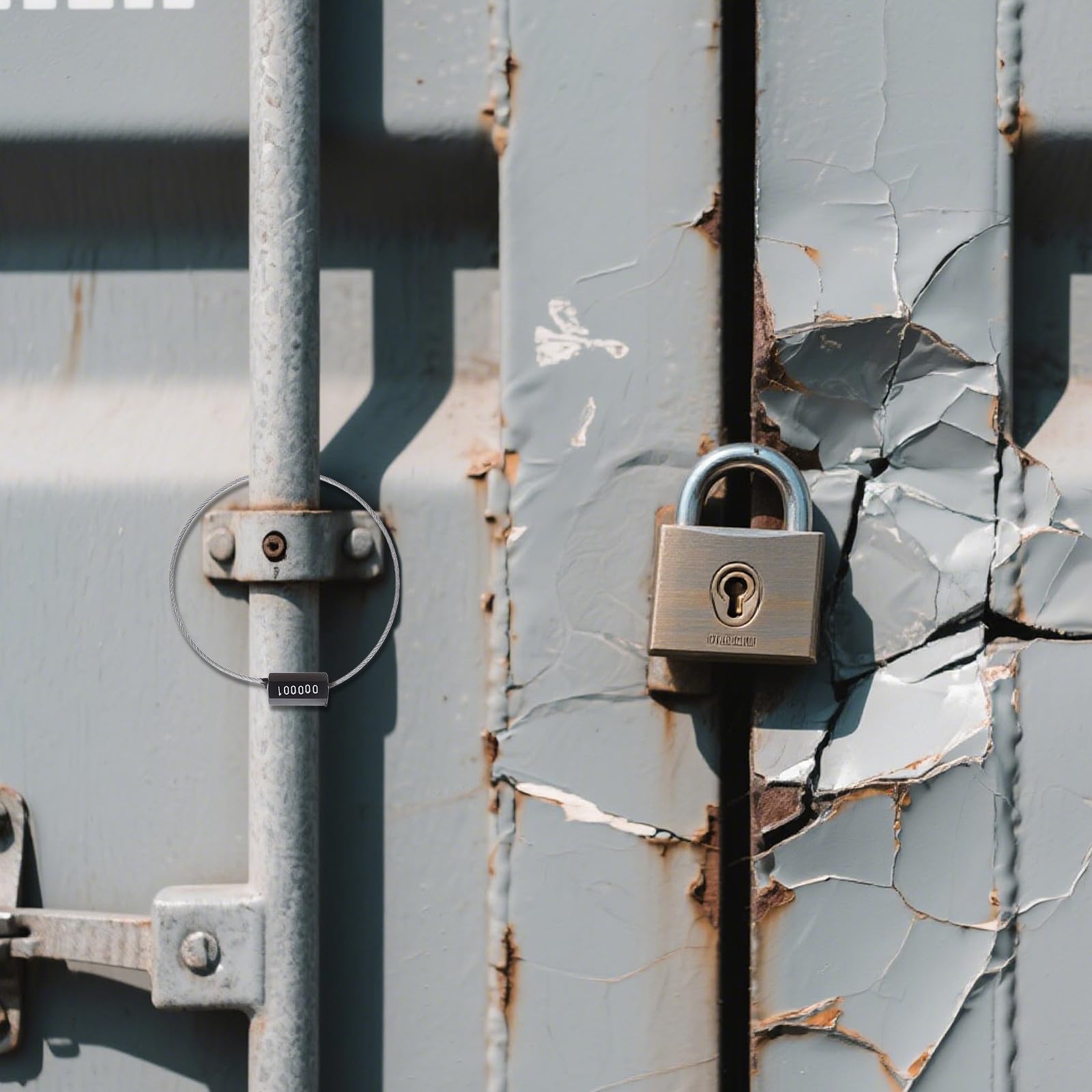 DOITOOL 100 Pezzi Sigilli Irreversibile di Sicurezza Cavi in Numerati e D'acciaio Filo Galvanizzato Nero Design Facile Installazione Rimorchi e Trasporto Marittimo