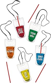 Grad Phrases Drink Pouch Necklaces - 16 oz. | Assorted Design