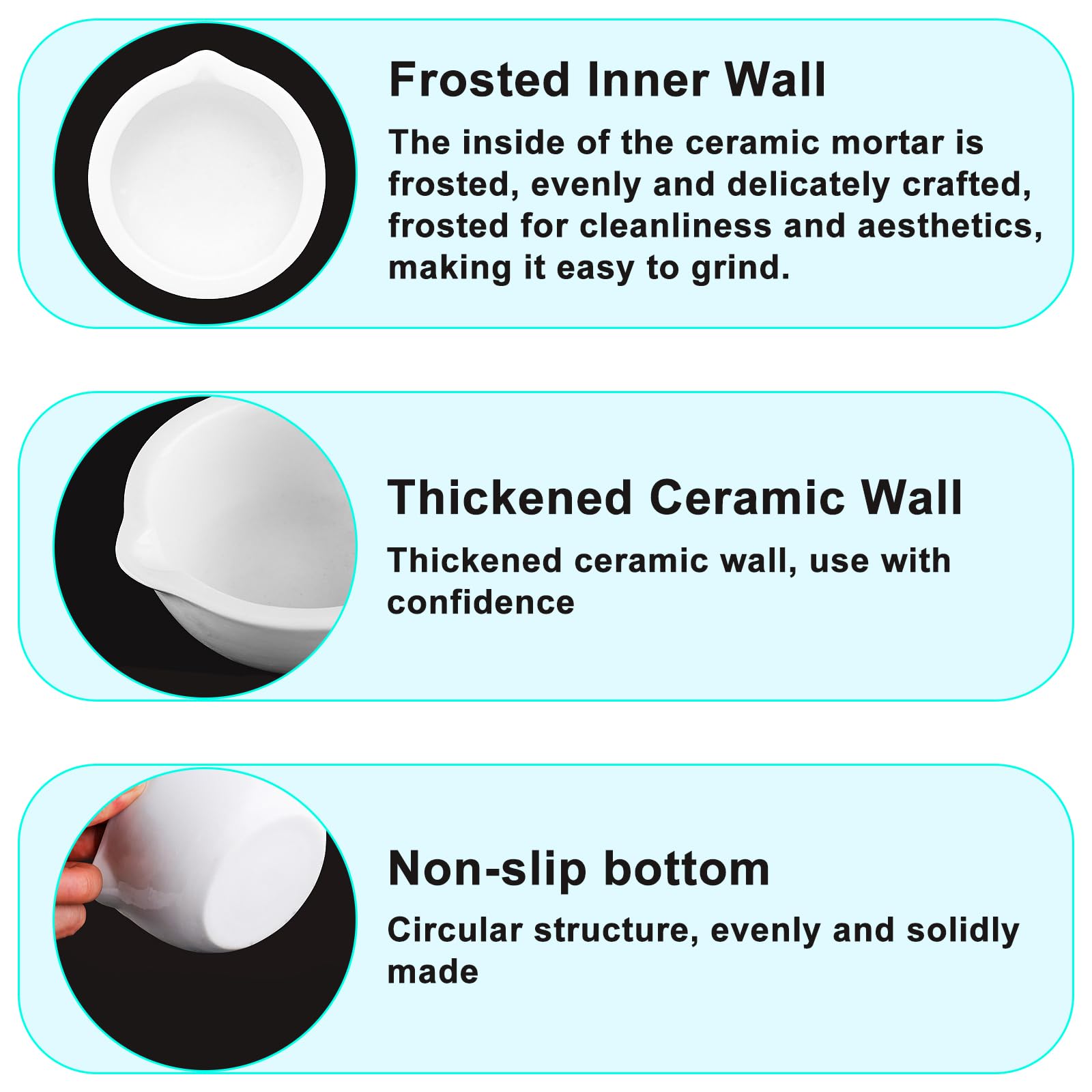 Mortero de porcelana mini trituradora manual para ajo especias hierbas resistente utensilios de cocina blanco