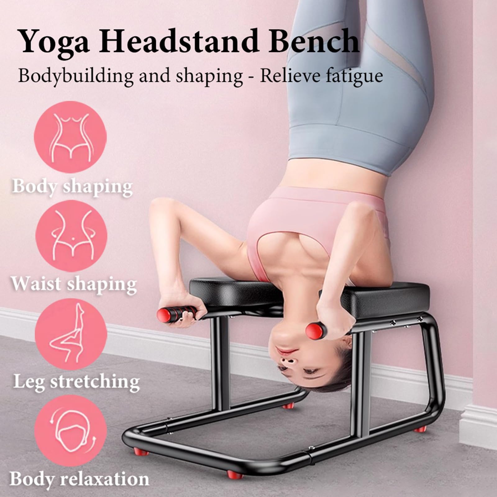 Panca a inversione yoga con braccioli, design monopezzo per stabilità, supporta fino a 250 kg, ideale per alleviare lo stress e migliorare le routine di fitness