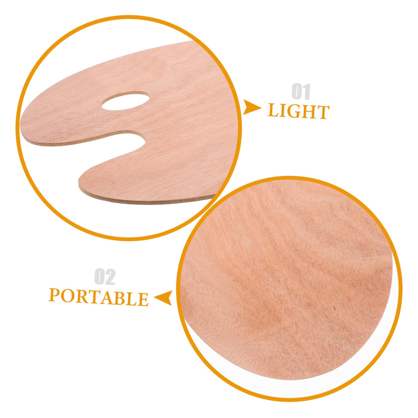 Angoily 5 Pièces Palette de Peinture Ovale avec Trou pour Pouce Surface Lisse Antiadhésive Adaptée Aux à Huile Gouache et Acrylique Palette Ergonomique pour Artistes