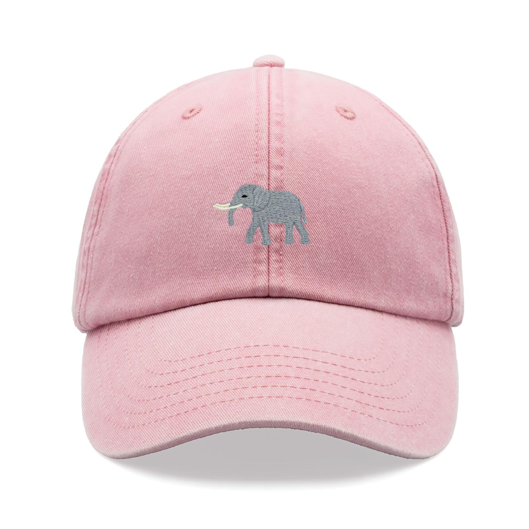 Cap Base Unisex Pink Elephant Baseball Cap Vintage Washed Dad Hat Adjustable