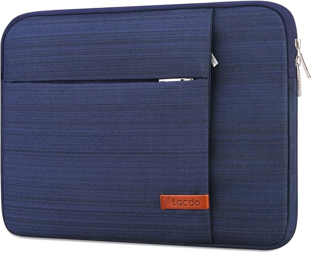 Lacdo 14 inch Laptop Sleeve Case Computer Bag for ASUS HP Acer Lenovo Dell Chromebook 14, ASUS Vivobook/Zenbook 14, Acer Swift 14, Lenovo IdeaPad/ThinkPad 14, HP EliteBook 14, Water Resistant, Blue