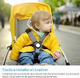 URAQT Car Seat Belt Pads, 2 Pack Baby Stroller Car Seat Strap Covers, Universal Harness Pads, Backpack Shoulder Pad, Multifunctional Seat Belt Pad Cover for Newborns Infants and Kids (Dark Grey) - 5