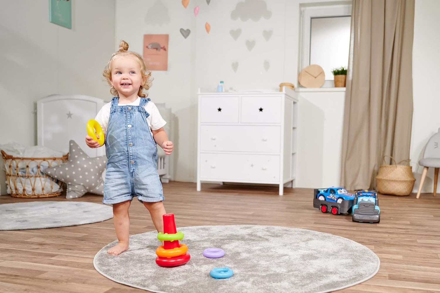 Simba ABC Baby-Pyramid Ring Set, Multicoloured, Small (104010191)