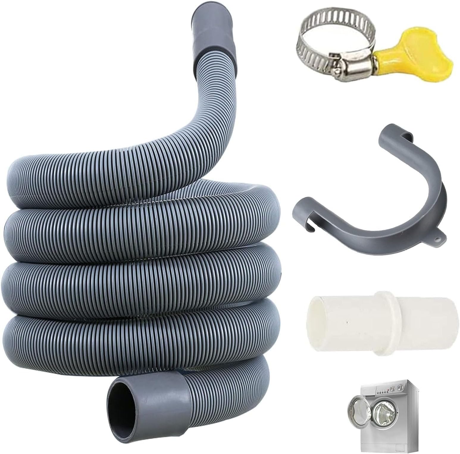 1m Washing Machine Drain Hose Adapter Kit Washing Machine Drain Hose