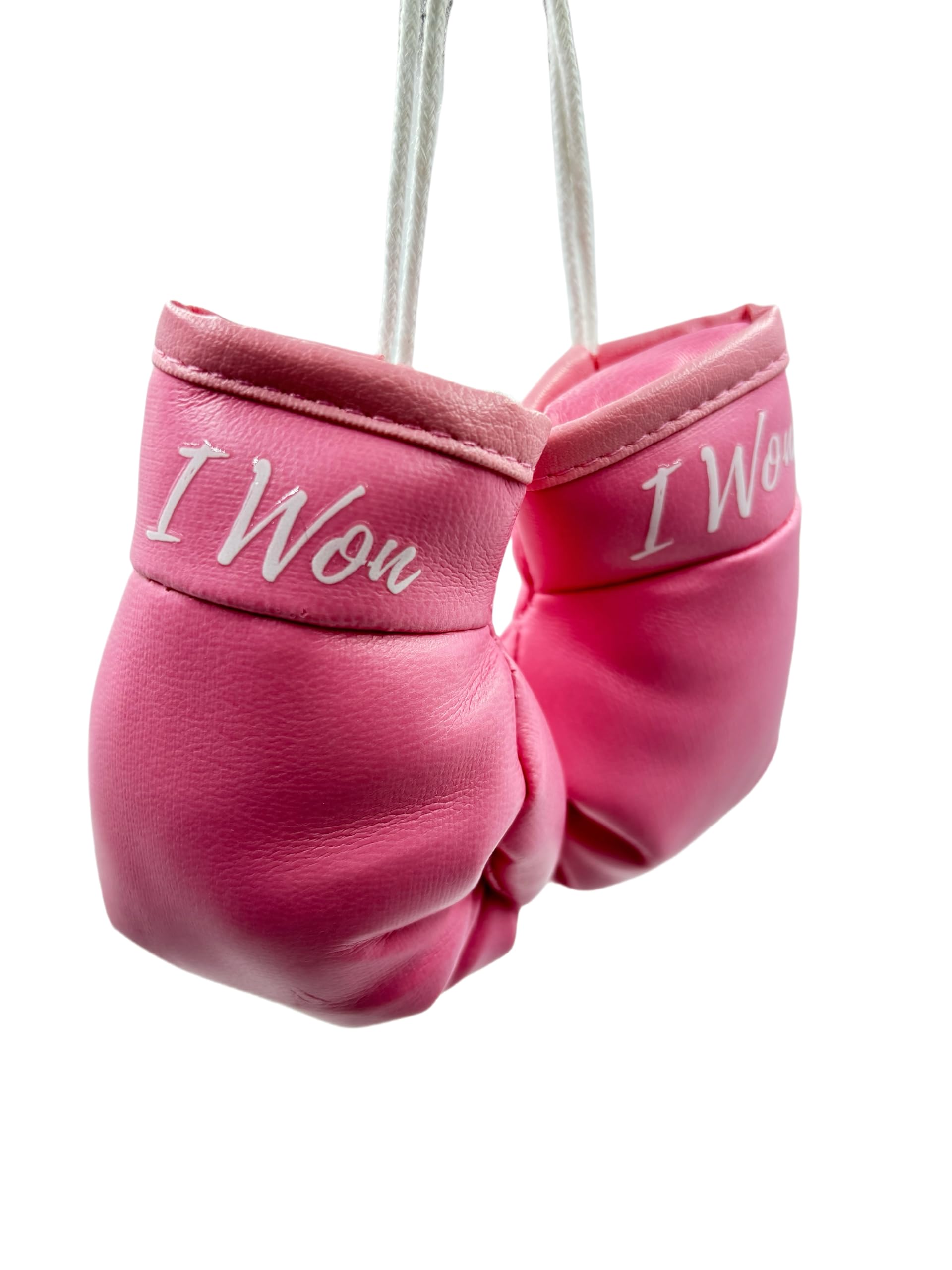Breast Cancer Awareness Accessories Pink Mini Boxing Gloves Car Mirror Hanging Decor，Breast Cancer Gifts for Women，Non-Toxic Safe Driving Accessories
