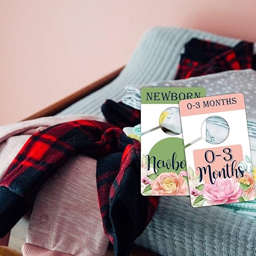 Miniatura 2 de Divisores de percha - Divisores de tamaño de armario para bebé, divisores de edad de ropa de bebé, organizador de armario para bebé para