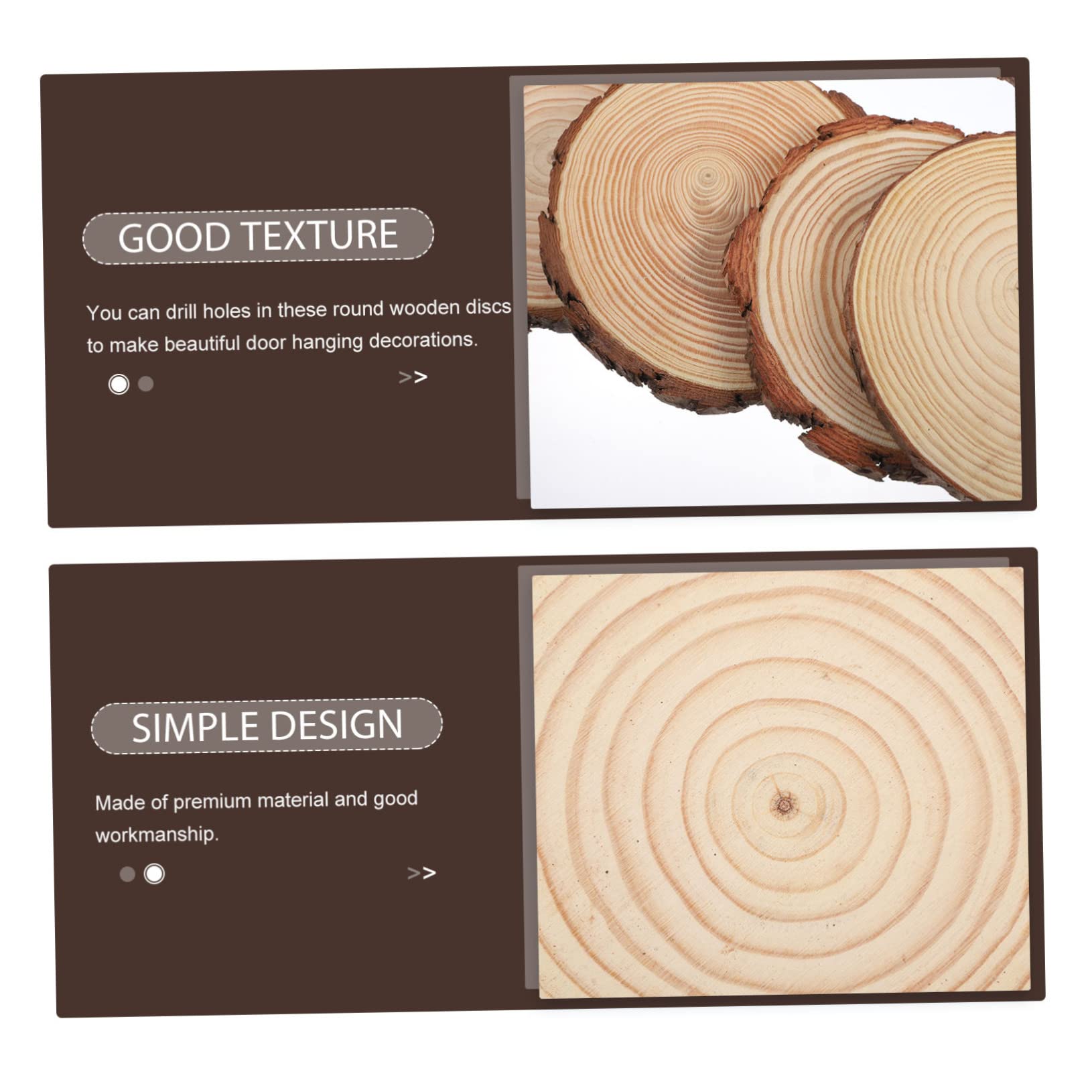TEHAUX 8stücke Unbehandelte Holzscheiben Für Bastelarbeiten Natürliche Runde Holzscheiben Als Untersetzer Dekoration Für Hochzeiten Weihnachten Und Feste Dicke