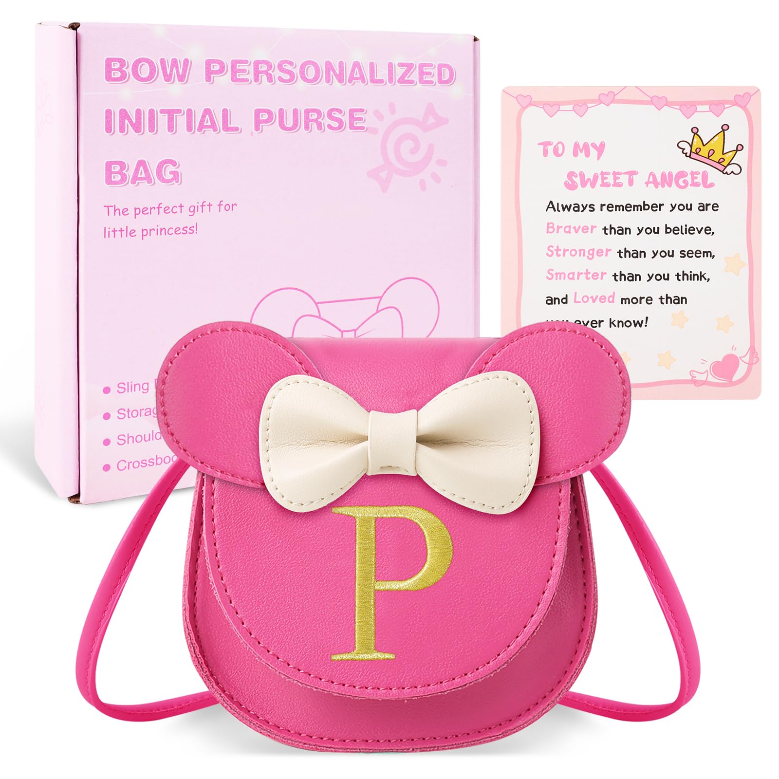 izuzta Toddler Purse Kids Wallets for Girls 1 2 3 4 5 6 7 8 9 Year Old Birthday Gift Cute Mini Mouse Purse Crossbody Purse