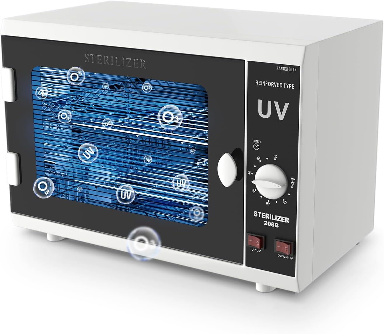 UV Sanitizer Cabinet. Dual Lamp UV Light Sanitizer Box with Timer Setting, Suitable for Cleaning of Various Items