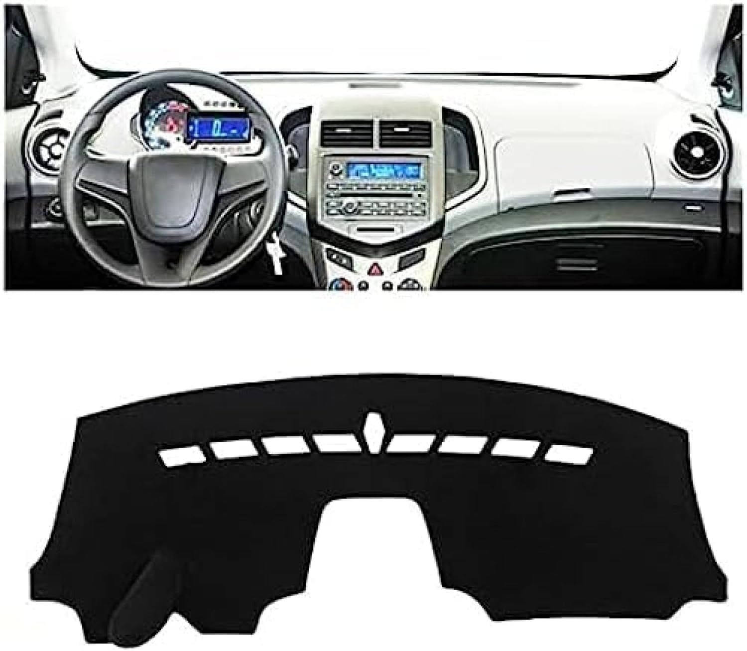 BIVVI Dashboard Cover for Chevy for Sonic for Aveo 2012 2013 2014 2015 2016 Sun Protection Non-Slip Pad Dashboard Decorative Interior Accessories