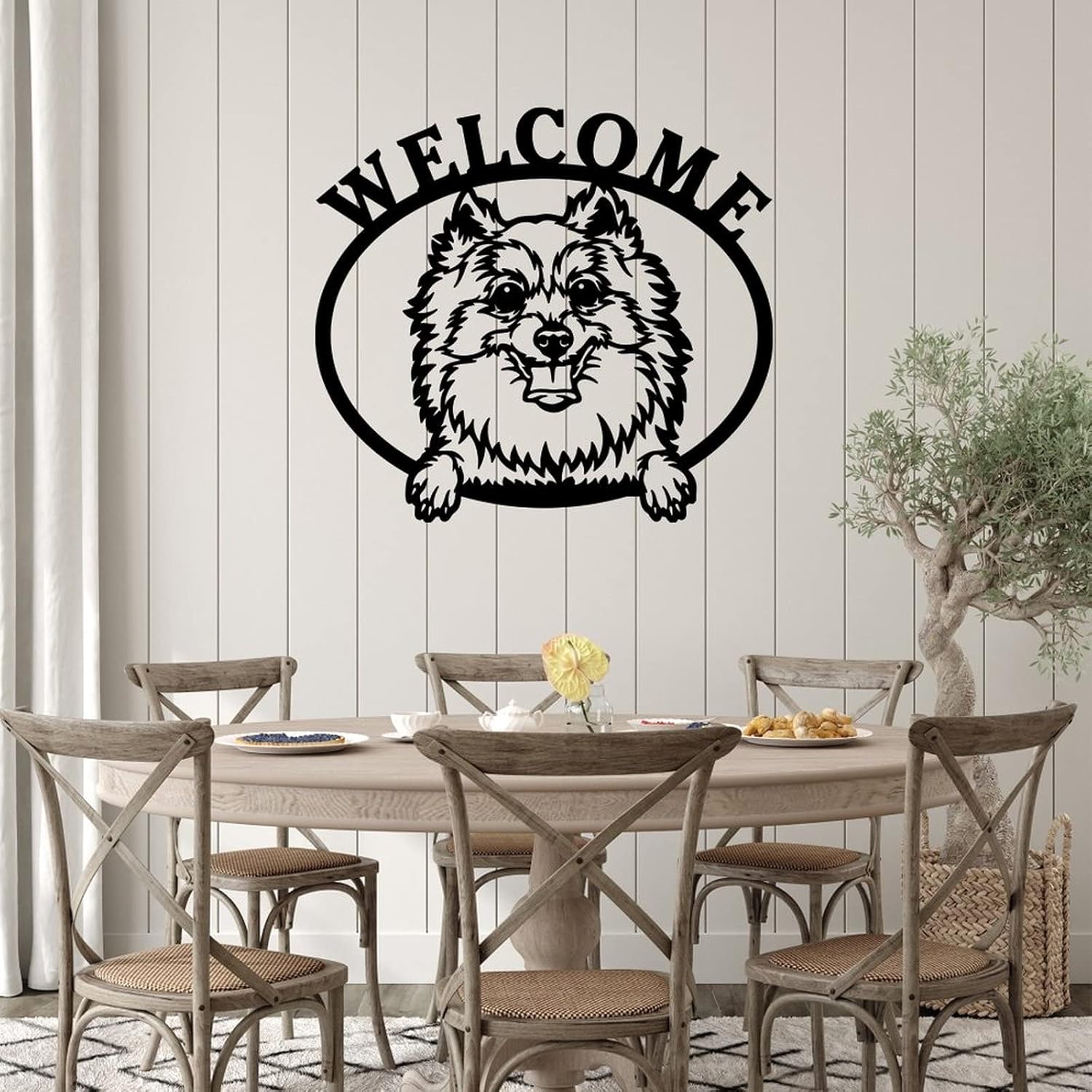 Funlucy Welcome Home Sign Pet Dog Metal Sign Puppy Metal Wall Art Dog Memorial Plaque Metal Animal Lover Sign Custom Dog Mom Gift Outdoor Home Decor 18in