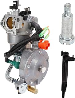 Carburador De Combustível Duplo XTevu - Conjunto De Carburador De Motor, Carburador De Motor Gerador De Metal Compatível Com Champion 100155 100230.