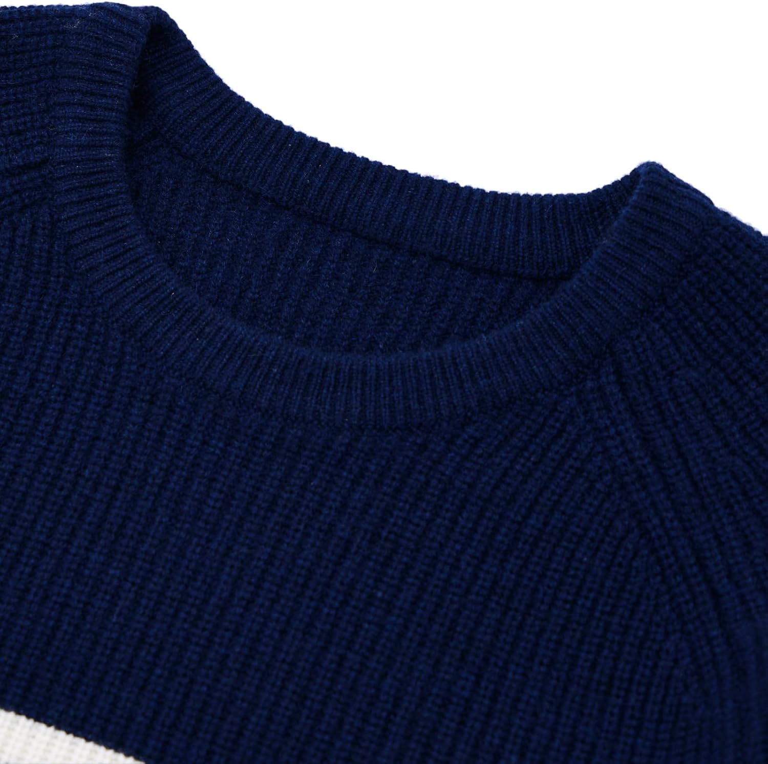 KVSS Men's Crewneck 100% Pure Cashmere Sweater, Pullover Cashmere Sweaters for Mens with Stripes | Luxury from Inner Mongolia