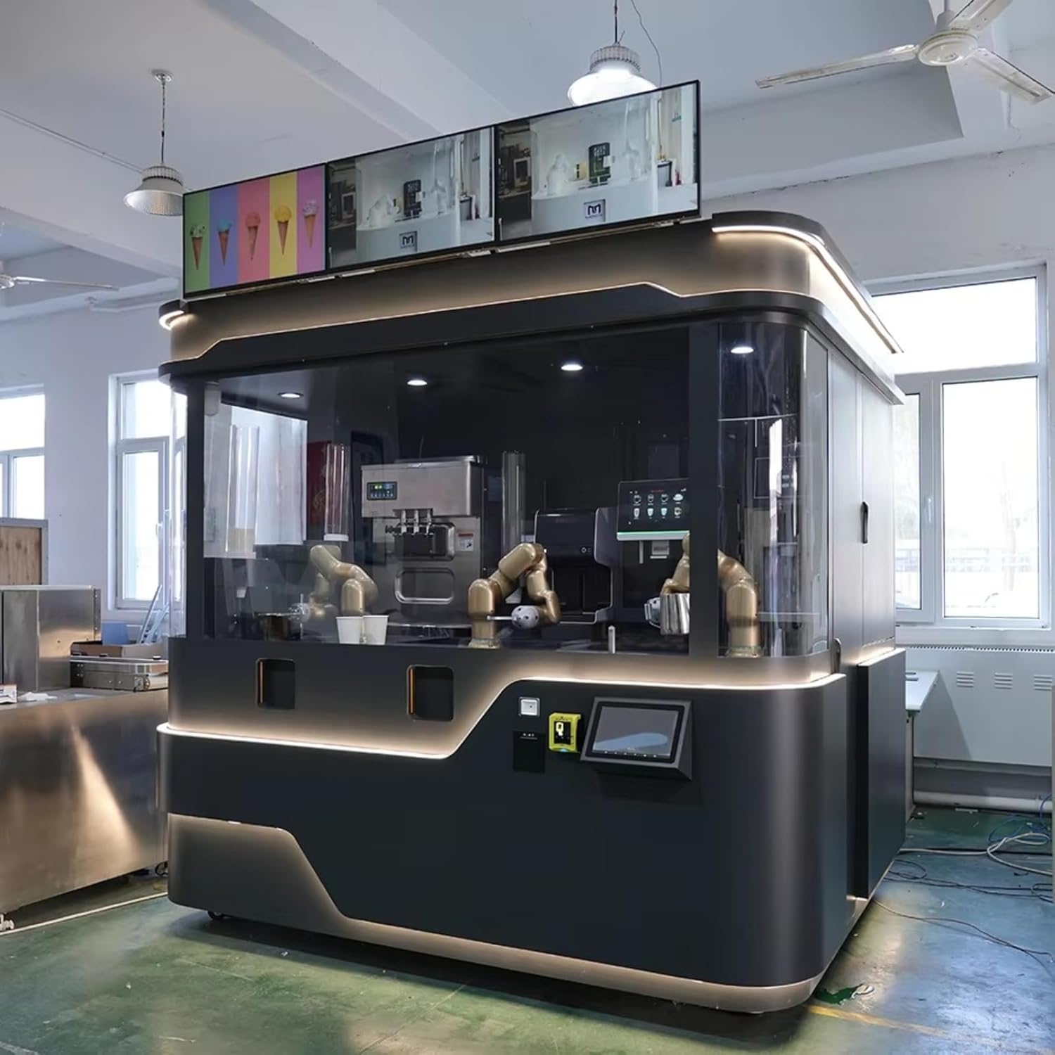 Commercial Coffee Robot Machine – Smart Touchscreen Coffee Vending System for Offices, Hotels, and High-Traffic Venues, 24/7 Operation