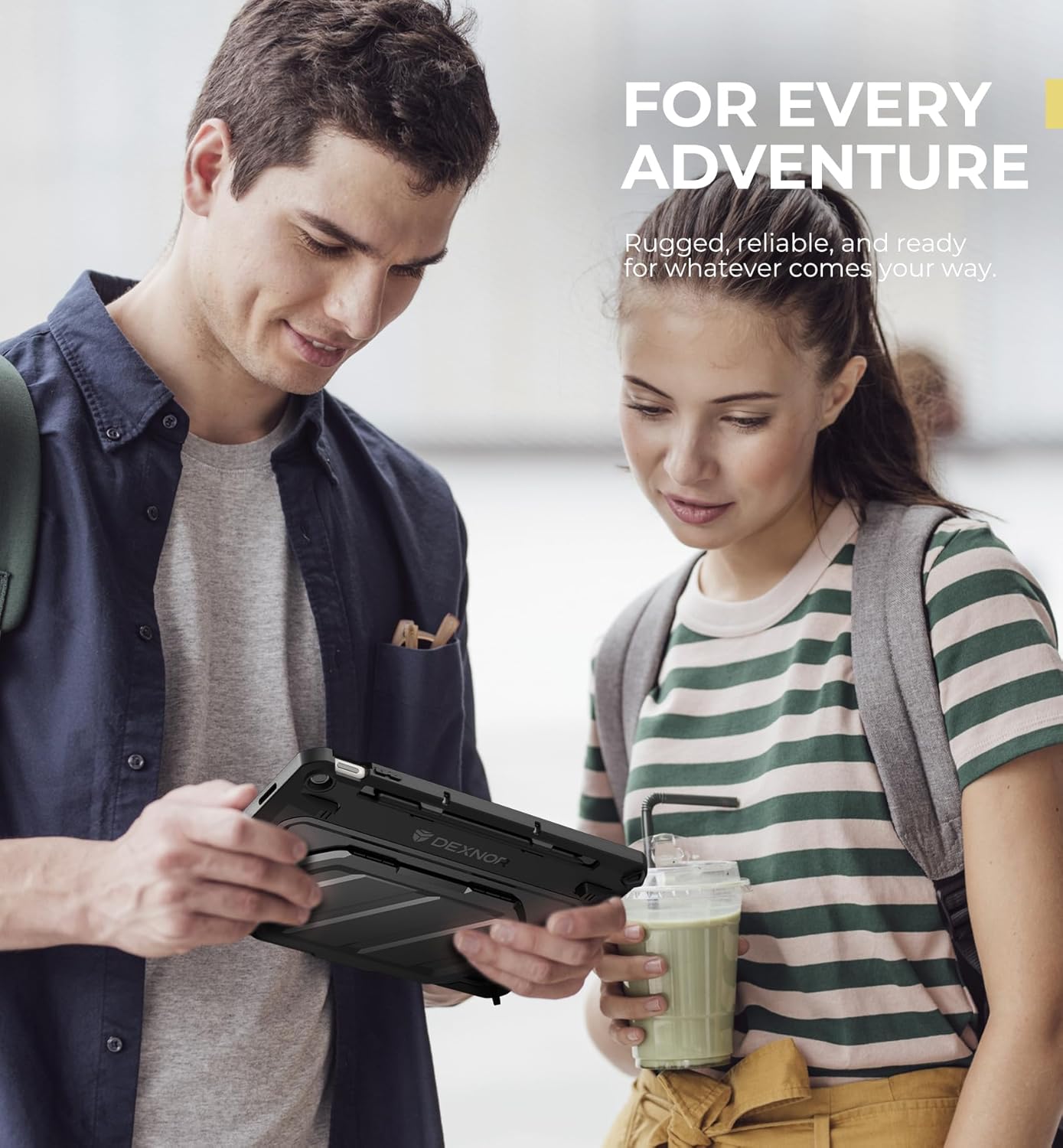 Dexnor Case for Google Pixel Tablet 11 Inch 2023 Release, [Built-in PET Screen Protector & Multi-Angle Kickstand] Heavy Duty Shockproof Full Body Cover, Compatible with Charging Speaker Dock - Black