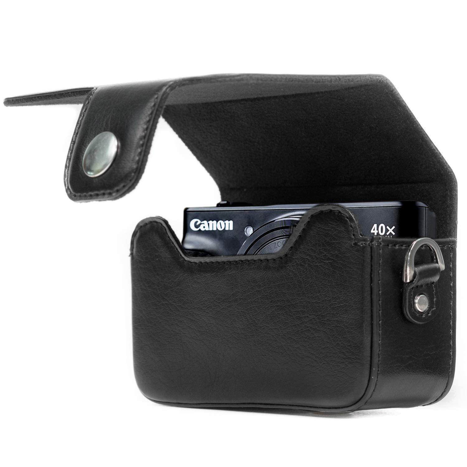 MegaGear Canon Powershot SX740 HS, SX730 HS Leren Cameratas met Draagriem, Roze