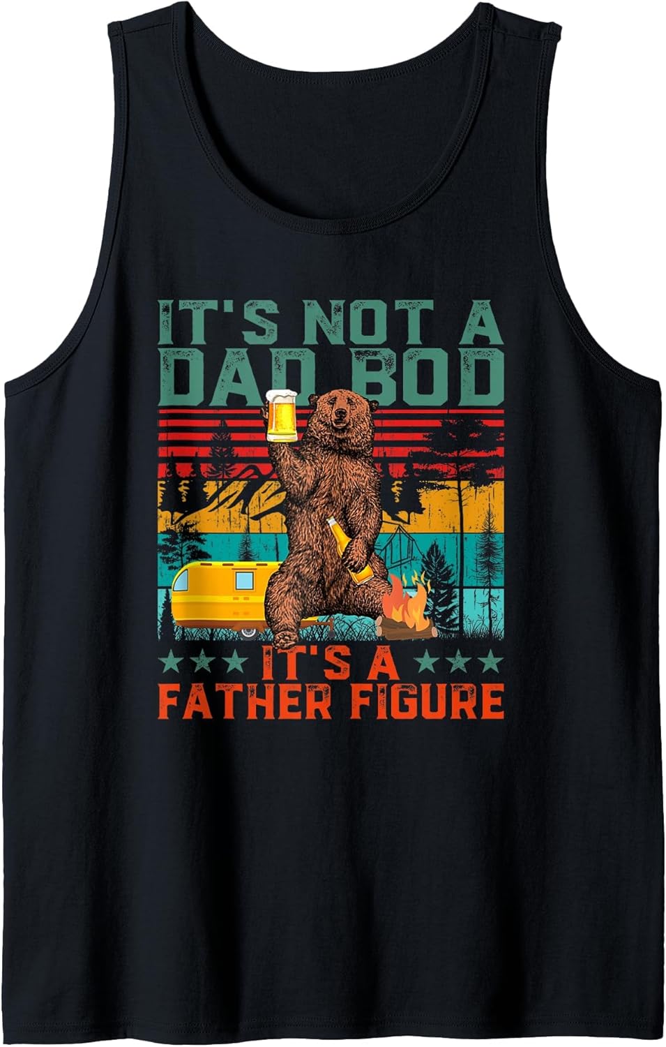 It's Not A Dad BOD It's A Father Figure Vintage Fathers Day Tank Top